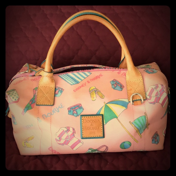 Dooney n Bourke pink summertime design purse - Picture 1 of 4